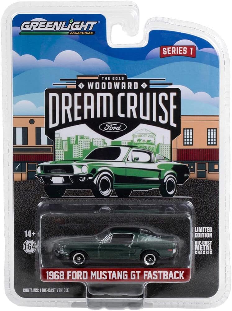 Collectibles Greenlight 44723 1968 Mustang GT Fastback - Highland Green (Hobby Exclusive) 1/64 Scale