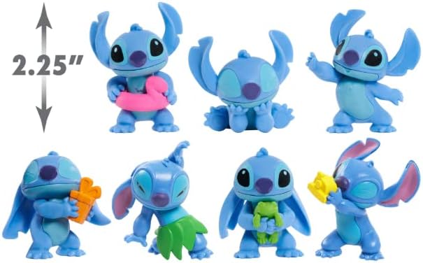 Disney Stitch Collectible Figure Set, Officially Licensed Kids Toys for Ages 3 Up, Gifts and Presents