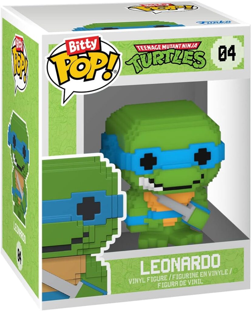 Funko Bitty Pop! Teenage Mutant Ninja Turtles Mini Collectible Toys - 8-Bit Raphael, 8-Bit Donatello, 8-Bit Leonardo Mystery Chase Figure (Styles May Vary) 4-Pack