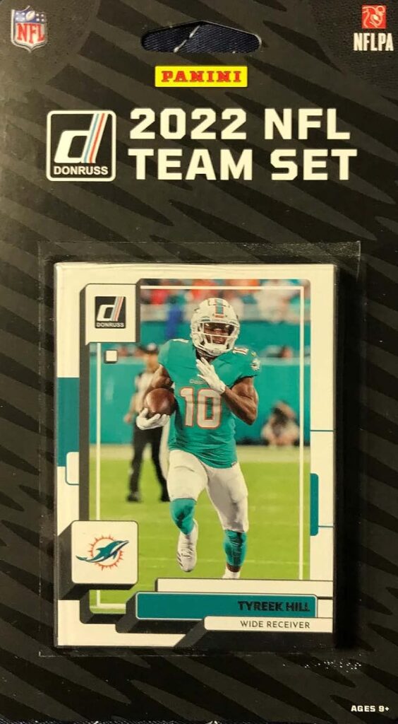 Miami Dolphins 2022 Donruss Factory Sealed Team Set Featuring Tua Tagovailoa and Tyreek Hill Plus Skylar Thompson and 2 Other Rookie Cards
