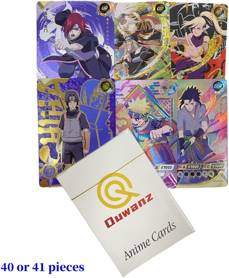 Ouwanz Ninja Anime Rare Collection Trading Cards 1 Box /40 Japanese Ninja Anime Character Cards with The Possibility of Getting 1 MR/SP/SLR Super Rare Card