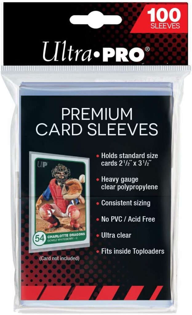 Ultra PRO - Premium Clear 100ct. Card Sleeves - Standard Size Card Sleeves to Protect Sports Cards, Baseball Cards, Football Cards, and Collectible Cards.