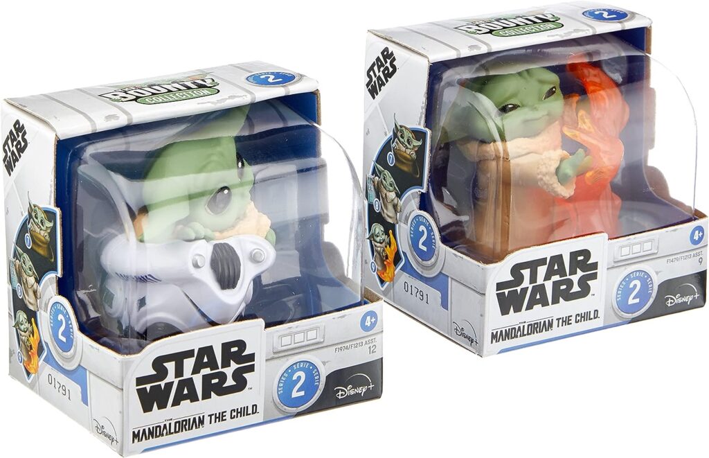 STAR WARS The Bounty Collection Series 2 The Child Collectible Toys 2.2-Inch Helmet Hiding Pose, Stopping Fire Pose Figure 2-Pack