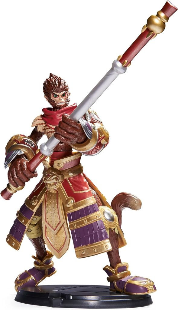 League of Legends, 6-Inch Wukong Collectible Figure with Premium Details and Enchanted Staff Accessory, Champion Collection, Ages 12 and Up