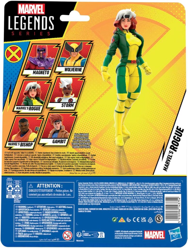 Marvel Hasbro Legends Series Rogue, X-Men ‘97 Collectible 6 Inch Action Figures, Legends Action Figures