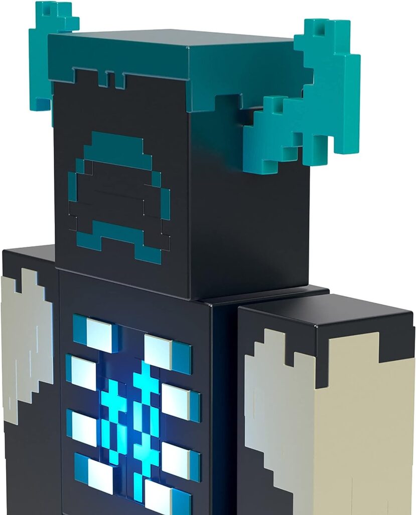Mattel Minecraft Warden Action Figure with Lights, Sounds  Attack Mode, Collectible Toy Inspired by Video Game, 3.25-Inch
