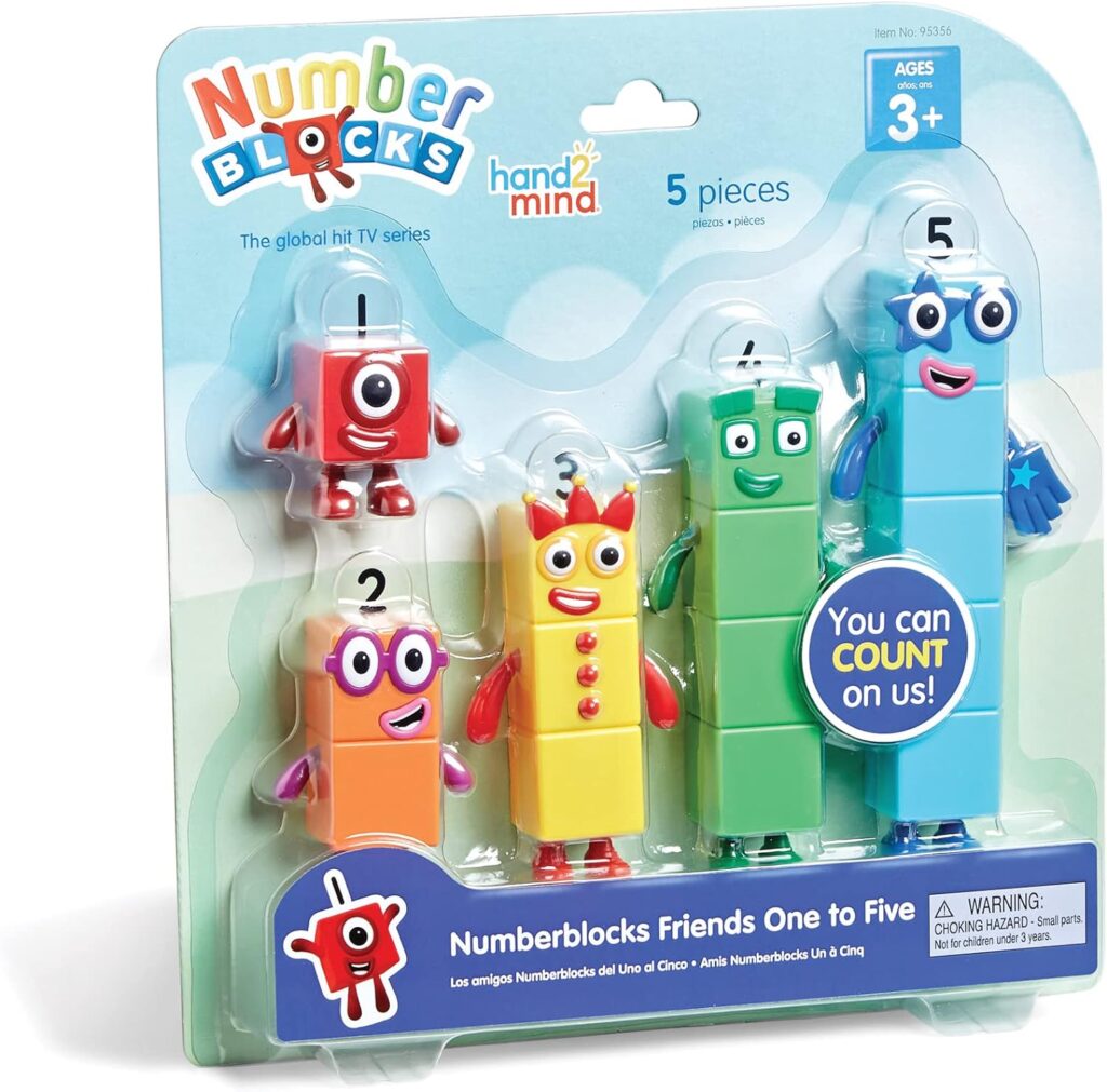 hand2mind Numberblocks Friends One to Five Figures, Toy Figures Collectibles, Small Cartoon Figurines for Kids, Mini Action Figures, Character Figures, Play Figure Playsets, Imaginative Play Toys : Hand2mind: Toys  Games