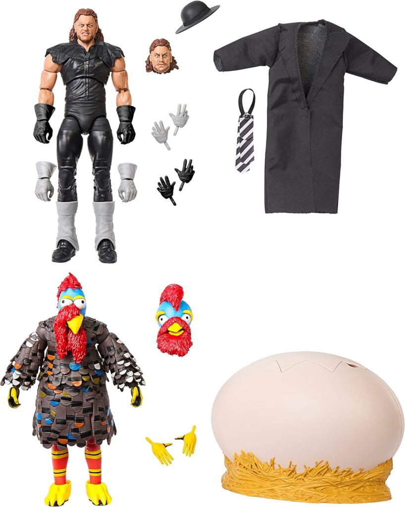 Mattel WWE Action Figure 2-Pack Ultimate Edition Survivor Series 1990 Undertaker  Gobbledy Gooker Collectibles with Interchangeable Accessories, Extra Heads  Swappable Hands (Amazon Exclusive)