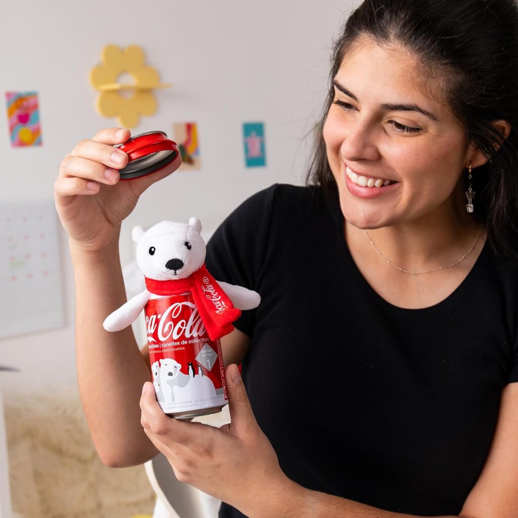 Coca-Cola Pop Cans! Collectible 5 Plush Stuffed Animal in 12oz Can - Character Will Vary - Collect Them All!