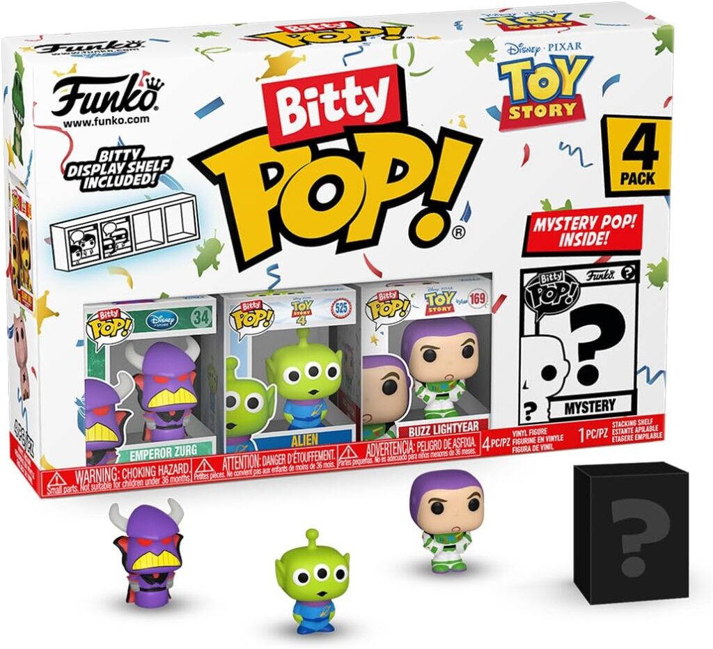 Funko Bitty Pop!: Toy Story Mini Collectible Toys - Zurg, Alien, Buzz Lightyear  Mystery Chase Figure (Styles May Vary) 4-Pack