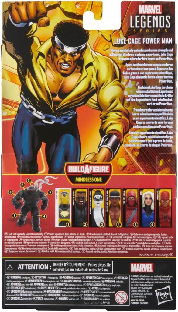 Marvel Legends Series Luke Cage Power Man, Knights Collectible Comics 6-Inch Action Figures