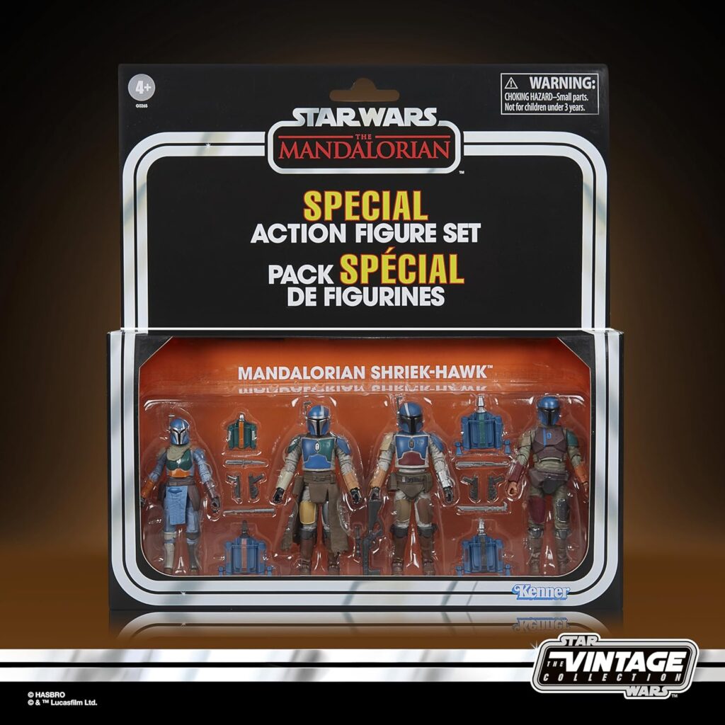 STAR WARS The Vintage Collection Mandalorian Shriek-Hawk, The Mandalorian 3.75 Inch Collectible 4-Pack (Amazon Exclusive)