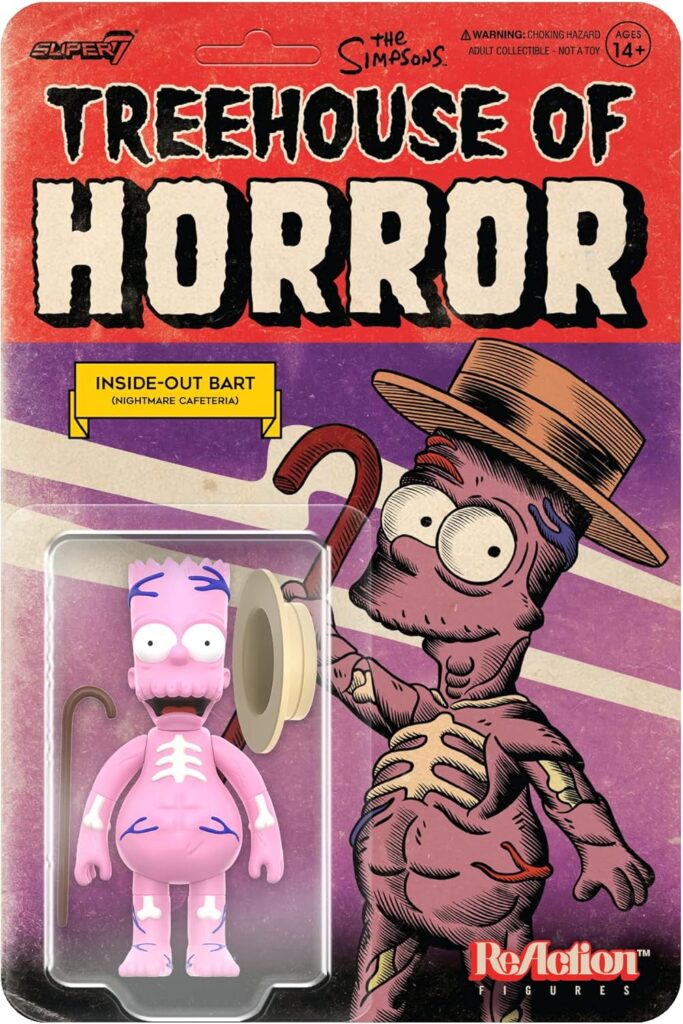 Super7 The Simpsons Treehouse of Horror Inside Out Bart - 3.75 The Simpsons Action Figure Classic TV Show Collectibles and Retro Toys