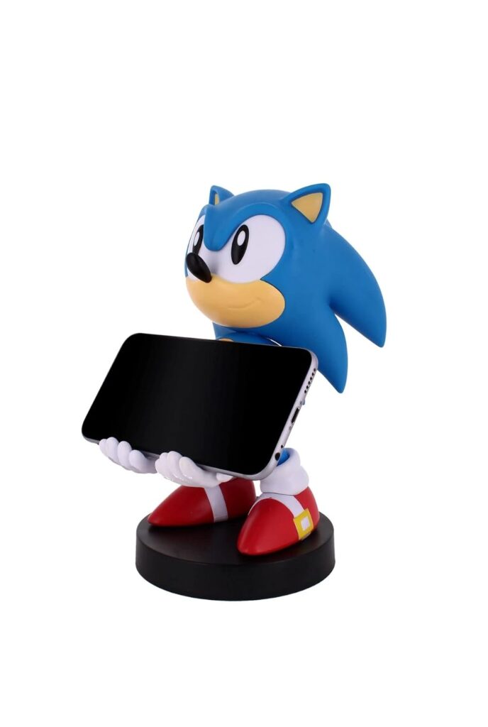 Exquisite Gaming: Sonic - Mobile Phone  Gaming Controller Holder, Sonic The Hedgehog Device Stand, Cable Guys, Sony Licensed Figure