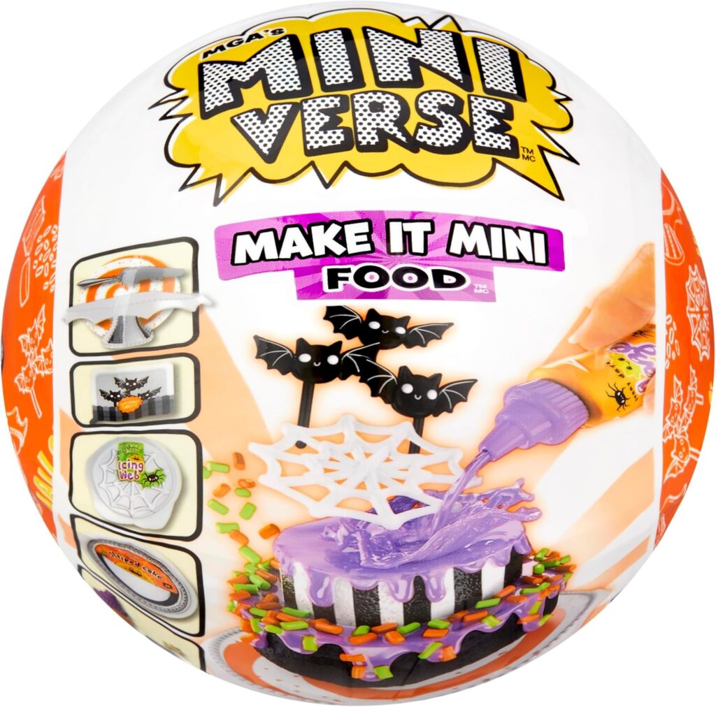 MGAs Miniverse Make It Mini Food Halloween Series 2 Mini Collectibles - Seasonal, Beetlejuice Beetlejuice Blind Packaging, DIY, Resin Play, Replica Food, NOT Edible, Collectors, 8+