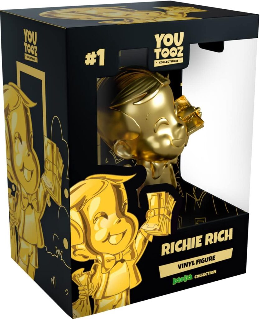 Youtooz Richie Rich Chrome 4.3 Vinyl Figure, Official Licensed Collectible from Richie Rich Comedy Comic Richie Rich Collection